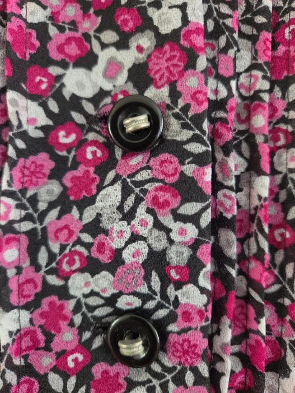 Danny & Nicole Skirt Set Black Pink White Peplum blouse and A-line skirt Size 4P - Picture 6 of 7